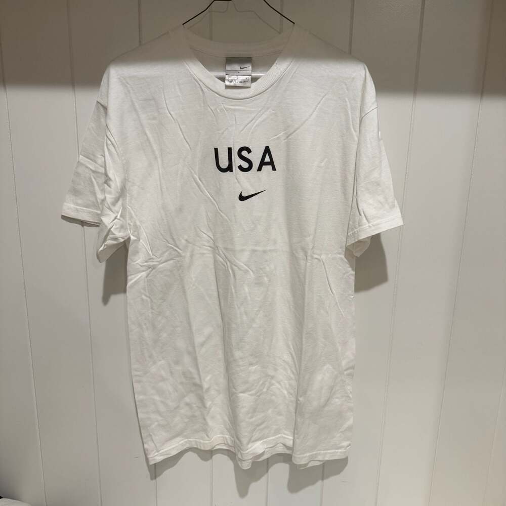 Vintage Nike Center Swoosh USA Graphic T-Shirt White